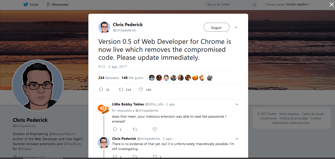 ATAQUE A CHROME
