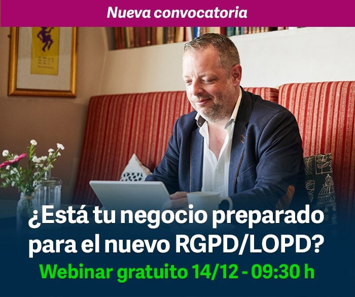 WEBINAR SOBRE EL NUEVO RGPD O LOPD